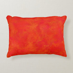 Red Orange Abstract Pattern Decorative Cushion