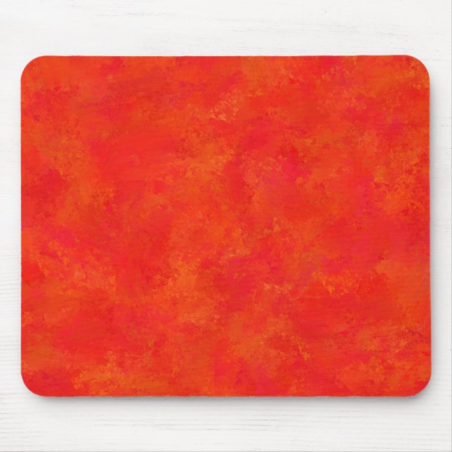 Red Orange Abstract Pattern Mouse Pad (Front)