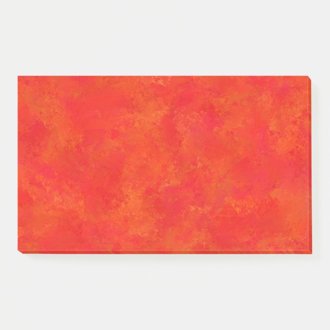 Red Orange Abstract Pattern Post-it Notes (Front)