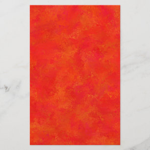 Red Orange Abstract Pattern Stationery