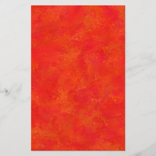 Red Orange Abstract Pattern Stationery (Front)