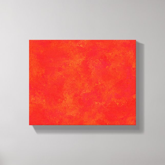 Red Orange Abstract Pattern Stretched Canvas Print (Front)