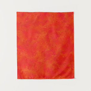 Red Orange Abstract Pattern Tapestry