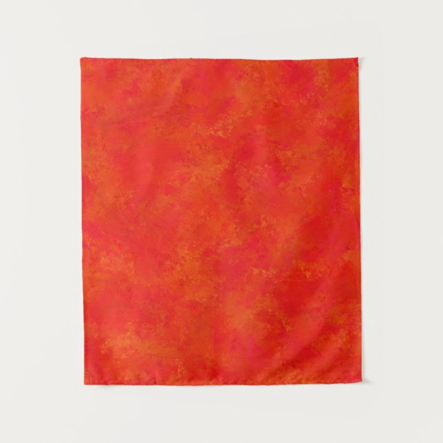 Red Orange Abstract Pattern Tapestry (Front)