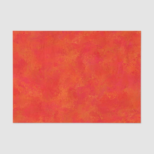 Red Orange Abstract Pattern Tissue Paper (Front)
