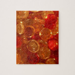 Red, Orange and Golden Bling Jigsaw Puzzle