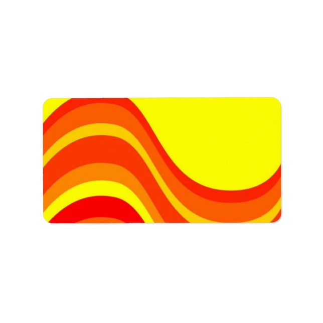 Red Orange and Yellow Address Label (Front)