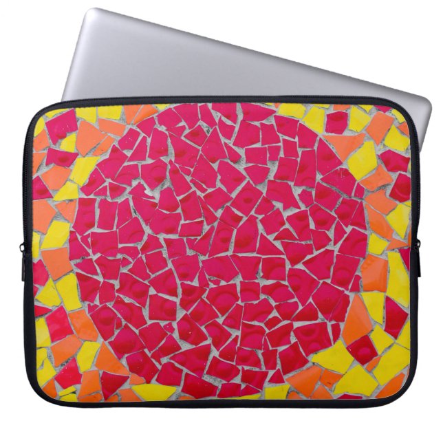 Red, orange, and yellow artwork laptop sleeve (Front)