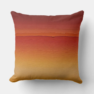 red orange and yellow brushstrokes gradient cushion