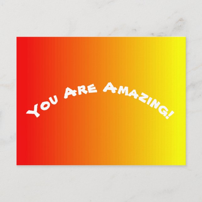 Red Orange and Yellow Ombre Postcard (Front)