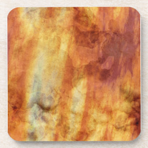 Red Orange and Yellow Spills Coaster