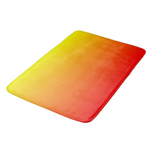 Red, Orange and Yellow Watercolor Gradient Bath Mat