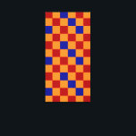 Red Orange Blue Checkered Pattern Design  Canvas Print<br><div class="desc">Red Orange And Blue Checkered 3 colours Check Pattern Design</div>
