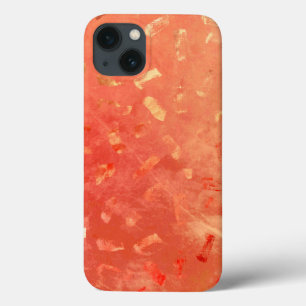 Red & Orange Faux Gold Glitter Texture iPhone 13 Case