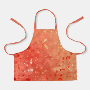 Red Orange Gold Glitter Apron
