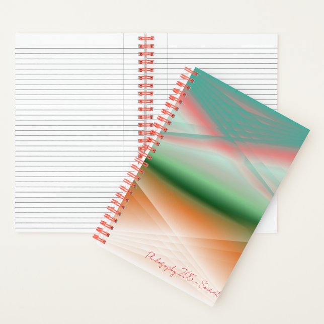 Red Orange & Green Abstract Art Notebook (Inside)