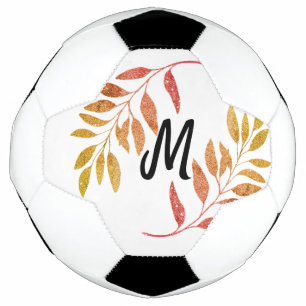 red orange green sparkle glitter add our name mono soccer ball