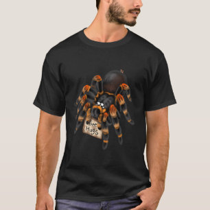 Red Orange Knee Tarantula Spider Hugs T-Shirt