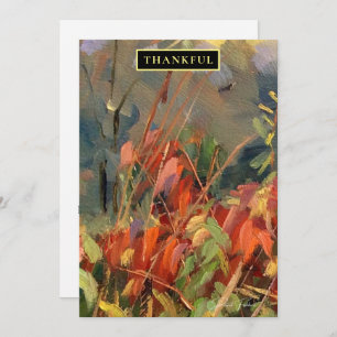 Red Orange Nature Art Holiday Card