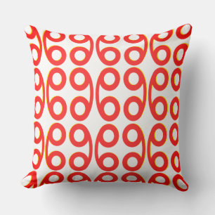 Red Orange Reels on Ends  Cushion