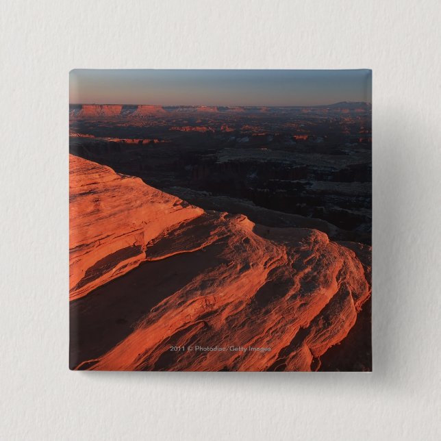 Red Orange Rock Side In Utah 15 Cm Square Badge (Front)