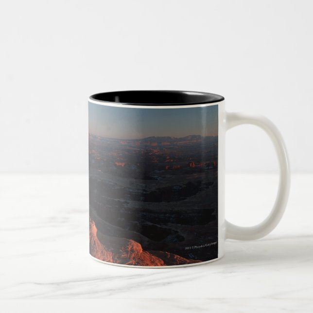 Red Orange Rock Side In Utah Two-Tone Coffee Mug (Right)