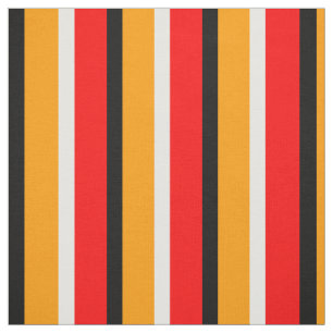 Red Orange Stripes Pattern Design Fabric