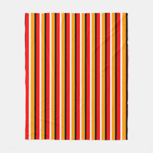 Red Orange Stripes Pattern Design Fleece Blanket