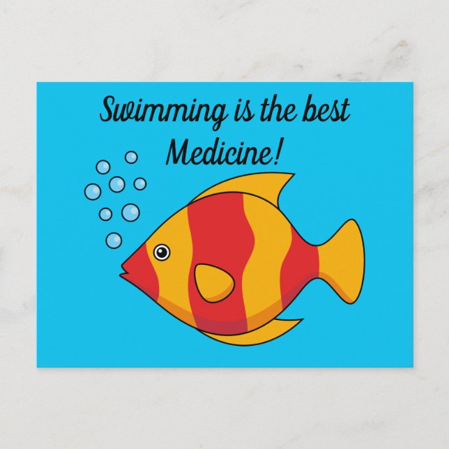 Red Orange Tropical Fish  | Add Own Text Postcard (Front)