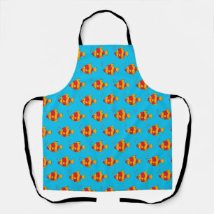 Red Orange Tropical Fish Apron
