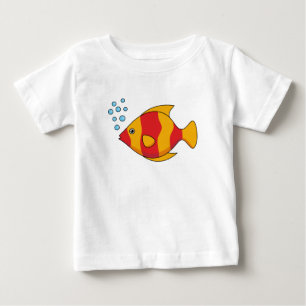 Red Orange Tropical Fish Baby T-Shirt