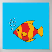 Red Orange Tropical Fish