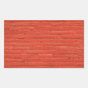 Red Orange Wall Rectangular Sticker