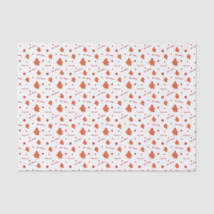 Red & Orange Yarn Chicken Patterned Tissue Paper