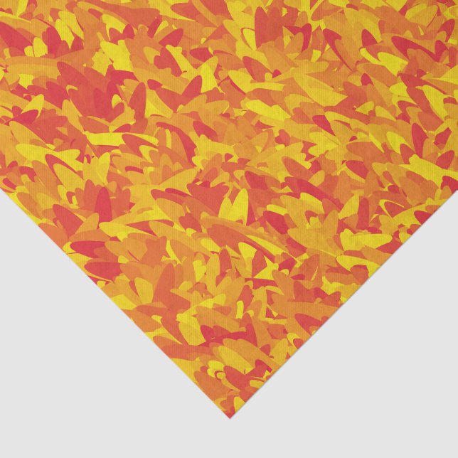 Red Orange Yellow Abstract Seamless Pattern Tissue Paper (Detail)
