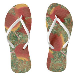 Red Orange Yellow Autumn Leaves FlipFlops
