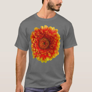 Red Orange Yellow Gerber Daisy Flower Blossom Gard T-Shirt