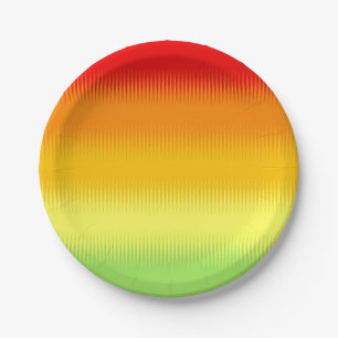 Red Orange Yellow Green Paper Plate
