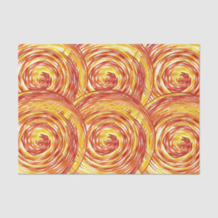 Red Orange Yellow Mandala Decoupage Tissue Paper