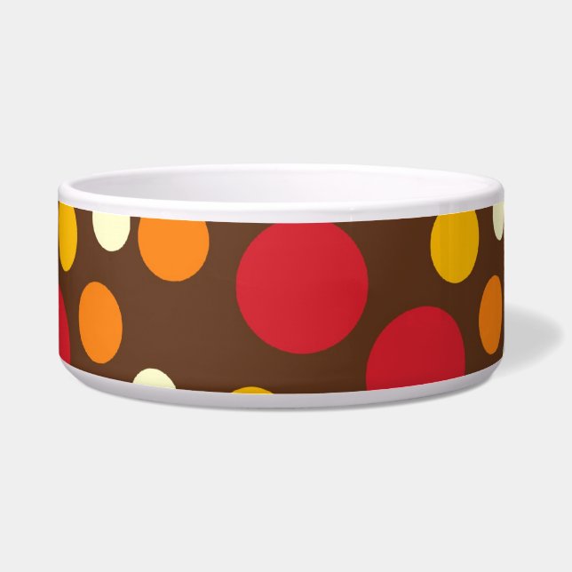 Red Orange Yellow White Brown Polka Dots Pattern (Front)