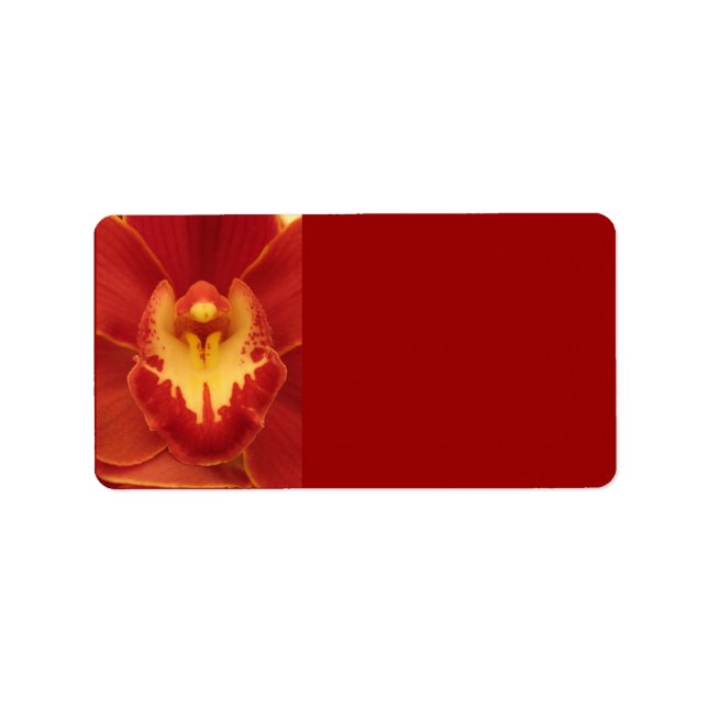 Red Orchid Address Label (Front)