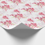 Red orchid botanical flower watercolor wedding  wrapping paper<br><div class="desc">Red orchid watercolor painted wedding couples personalised name. Part of the red orchid flower wedding collection. Ideal to use as a wedding for a special gift. Unique red orchid flowers hand painted watercolor and design by Sarah Trett for www.mylittleedenweddings.com</div>