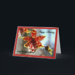Red Orchid Happy Birthday to my Girlfriend Card<br><div class="desc">A stunningly beautiful red and yellow orchid is a perfect symbol for your love for your beautiful girlfriend. "You're the perfect beauty in mind,  body and soul. I'm so happy that you're mine! Happy Birthday,  Darling."</div>