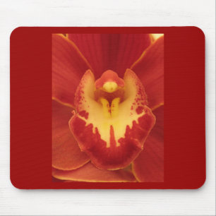 Red Orchid Mouse Pad