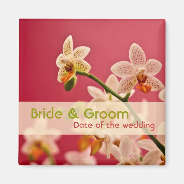 Red Orchid • Save the Date Magnet (Front)