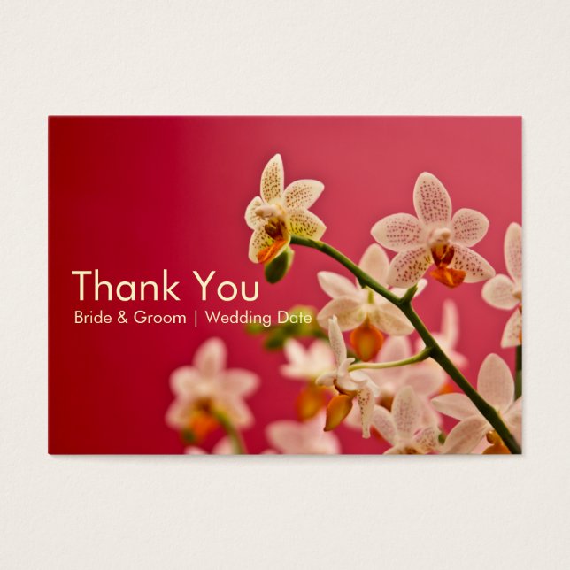 Red Orchid • Wedding Favour Tags (Front)