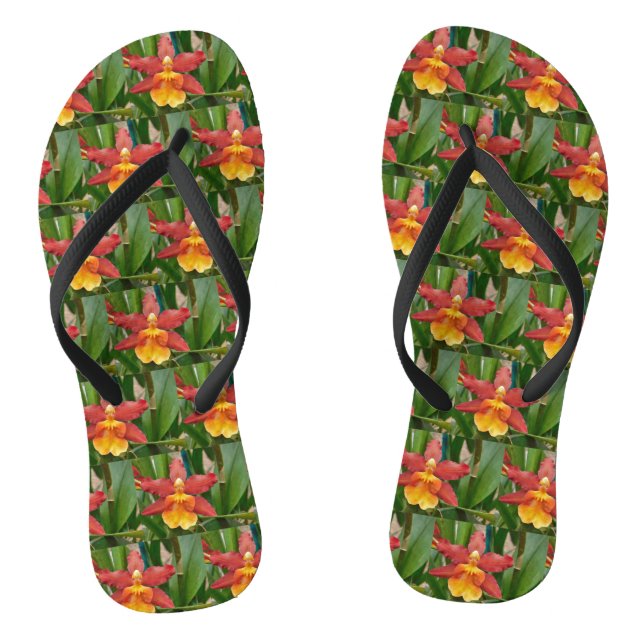 Red Orchids Jandals (Footbed)