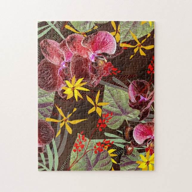 Red orchids.  jigsaw puzzle (Vertical)