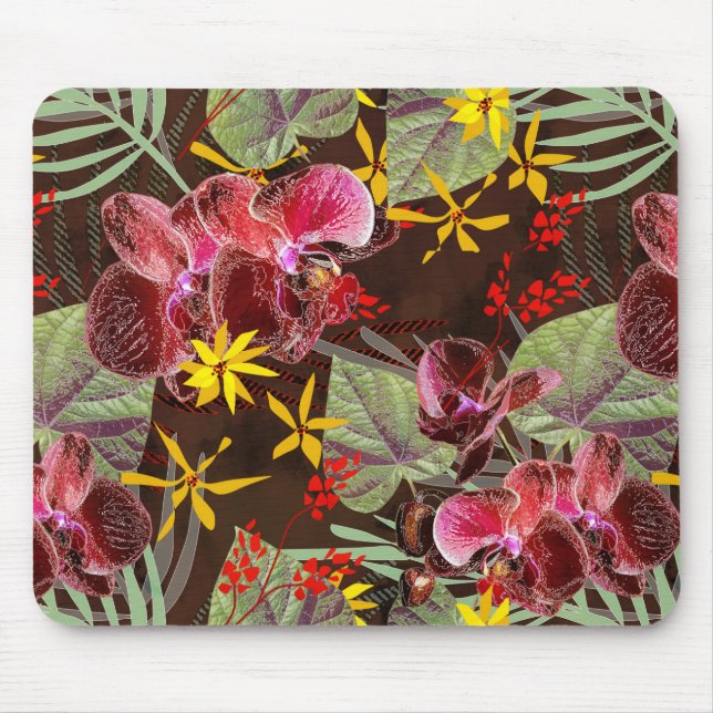 Red orchids. mouse pad (Front)