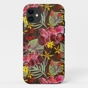 Red orchids. napkins Case-Mate iPhone case